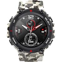 Amazfit A1919 T-rex Smartwatch 1.3 Inch Round AMOLED Screen 14 Sports Modes  5ATM Water Resistant GPS Positioning - Rock Black: Buy Online at Best Price  in UAE - Amazon.ae