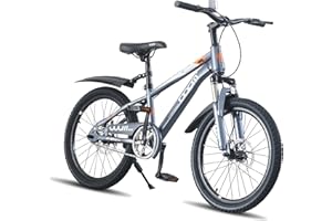LSLIFE Kids Mountain Bike for Boys Girls 18 20 22 Inch Kids Bicycle for 6-14 Years Old Boys Girls with Shock Absorber Dual Disc Brake