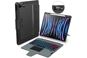 Nillkin iPad Pro 11 Case with Keyboard, 180° Adjustatable Stand, Backlit Magic Keyboard with Trackpad for iPad Pro 11 inch (1st, 2nd, 3rd, 4th Gen) and iPad Air 5/4 10.9", QWERTY-Layout, Black