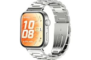 CreoArte Metallarmband kompatibelt med Huawei Watch Fit 5/5Pro/Fit4 /4Pro/Fit 3, justerbart rostfritt stålarmband armband arm