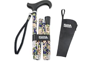 KMINA Bastones para Mayores de Flores, Altura Regulable, Mujer y Hombre - KMINA Pro