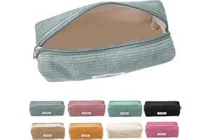 Electri-HQ Pencil Case, 8 Colore，Estuche de Lápices, Estuche de Pana, Estuche Escolar 1 Compartimento, Estuche para Lápices de Gran Capacidad, Portátil Multifuncional Estuche,para Niñas,Niños (Gris)