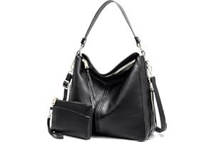 Mabecol Set Borsa Donna Grande e Piccola, Borsa Tracolla Elegante Shopping Tote con Portamonete Hobo in Pelle PU per Lavoro, Viaggio, Ufficio