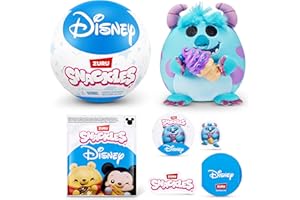 Snackles Licensed Character Disney 5-inch Plush by ZURU, Plush with Snack Accessory, Random