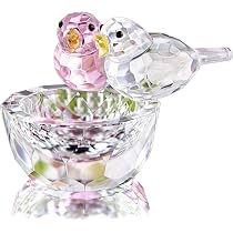 Figurine Colibri Avec Magnolia Cosmos 96402 - Céramique Décorative - Hauteur 10,2 Cm - Idée Cadeau