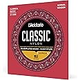 D'Addario Guitar Strings - Classic Nylon Guitar Strings - EJ27N 3/4 Size Classical Guitar Strings - Plated Wrap, Nylon Core, 3/4 Clear Student Nylon Trebles - Normal Tension 3/4 Scale, Silver, 1 - Pack