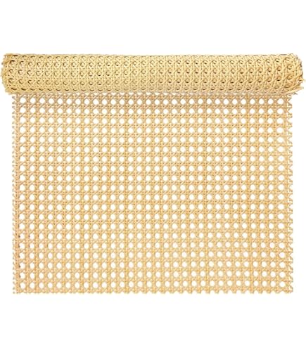 Feyart Natuurlijke rotan riet singels vierkant gaas radio-geweven rietgaas (50 x 200 cm) - Upcycle meubels, doe-het-zelf projecten, woondecoratie