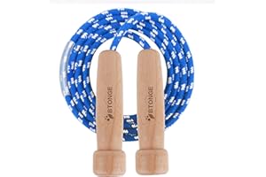 BTONGE BONTNGE Jump Rope Adult, 270CM Adjustable Rainbow Jump Rope Adult Fitness with Wooden Handle for Men and Women, Speed Rope for Fitness Training, Outdoor Activities