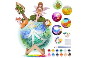 ONLYFUN Children's Moonlight DIY Kit, Flower Fairy Girl Gifts, DIY Flower Fairy Garden Night Light Toy Gift, DIY Gifts for Kids Girl 6 7 8 9 10 11 12 Years Old