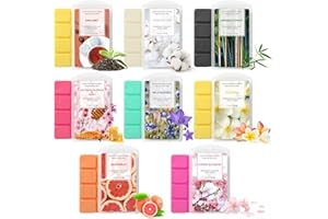 DERDUFT Scented Wax Melts, Home Fragrance for Wax Melt Burner, Soy Wax Cube for Candle Warmer, Vegan, Gift Set for Mothers Day Gifts, Housewarming Party, 64 Cubes