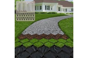 MIWOOYY Rejilla Grava 5 cm de Grosor, 3 m x 5 m - GeoGrid Estabilización Entradas Vehículos, Reja Retención Grava, Geomalla Geocelda Pasarelas, Estacionamientos Autocaravanas, Pendientes y Jardines.