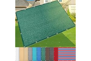 AMXFS Awning with Eyelets 185 g/m² Sun Protection Net 1m x 1.5m Made of HDPE 95% Shading Rate Shade Net UV & Sun Protection for Courtyards, Greenhouses, Swimming Pools, Garden -Green