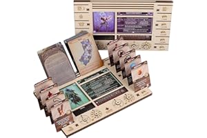 CZYY Gloomhaven/Frosthaven Spieler-Dashboard mit HP & XP Zifferblatt-Trackern, 2 Stück, Birke Sperrholz Hero Organizer für Platz auf Ihrem Tisch