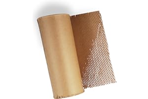 PACK8 NEO Paper bubble Cushioning Wrap 38cm X 10meter | Pack8neo Honeycomb Wrap Paper Roll Packaging Wrap for Breakables, Packing, Fragile, Shipping, Moving House, Gift, Brown (15" x 10m)