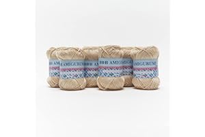 B.B.B. Filati - Amigurumi - Gomitolo filato puro cotone morbidissimo adatto per creare bambole e pupazzi lavabile in lavatrice per Ferri/Uncinetto: 3-4 Beige 2140 6pz 300 gr