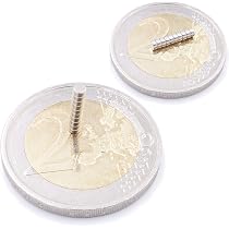 Brudazon | 45 Mini Imanes Discos 2x1mm | N52 Nivel Más Fuerte - Los Imanes De Neodimio Ultra Fuertes | Imán Del Poder Para La Toma De Modelo, Foto, Pizarra Blanca