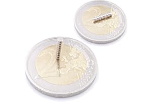 Brudazon | 60 Mini Imanes Discos 2x1mm | N52 nivel más fuerte - Los imanes de neodimio ultra fuertes | Imán del poder para la toma de modelo, foto, pizarra blanca | Pequeño, redondo y extra fuerte