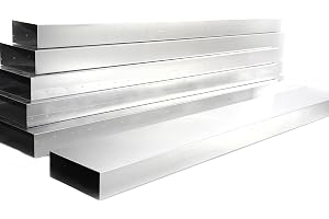 Platt kanalrör för bostadsventilation valbar med fixeringslist och förstyvning L: 1000 B: 100, 140, 180, 220, 300 mm, galvani
