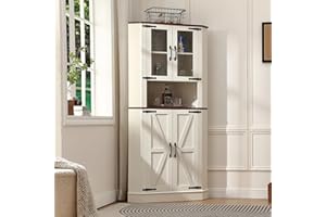 FOREST GRAVITY Tall Bathroom Corner Cabinet Fat Storage Cabinet Furniture, Narrow Cupboard,Bathroom Storage Unit,with a Drawer,Adjustable Shelves,23 * 42 * 170cm,White