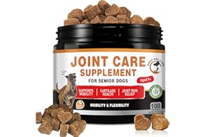 DAILY PET CARE Joint Supplment for Dogs | Dog Joint Supplements for senior dogs to Reduce Stiffness and Improve Mobility with Hemp Seed Oil, Turmeric, Glucosamine, Chondroitin, Omega and Green Lipped Mussel For Dogs