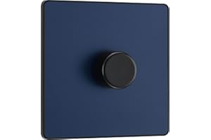 BG Electrical Evolve pojedynczy przełącznik ściemniacza, 2-kierunkowe włączanie/wyłączanie, 200 W, srebrny