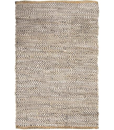 IKEA VODSKOV Rug, flatwoven, 133x195 cm, Natural/Light Grey