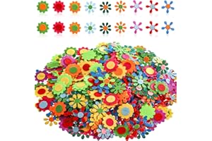 ZOOFOX 600 Stück Stoff Blumen, kleine Blume Embellishments für DIY Kunsthandwerk, Nähen Patch Bulk für Wand Terrasse Kinderzimmer Haus Hochzeit Party Dekoration
