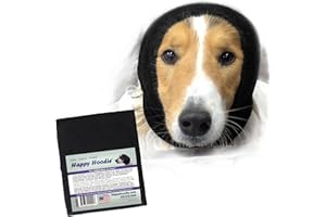 ZONI PETS The Original Happy Hoodie para Perros y Gatos - Desde 2008 - La Herramienta milagrosa de Aseo y Secado Forzado para aliviar la ansiedad y calmar a los Perros - Grande Negro