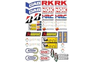 GAMESMONKEY ADESIVI STICKERS KIT 2 PER MOTO MOTOCROSS pannello intero 40pz OFFERTA motorino