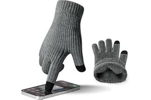 ineepor Guantes Invierno Hombre Mujer,Guantes Tactiles Alpaca,Guantes Termicos Lana Antideslizantes para Movil Smartphone,Conducir,Guantes Deporte Frio para Esquí,Ciclismo,Motocicleta,Correr