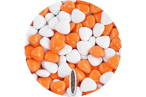 EinsSein 1kg Dragees mariage au chocolat cœur Mix médium blanc-orange brillant dragées baptême communion amandes feter et recevoir fêter de fete couleur pas cher aux bombe tag voir mes etui contenant