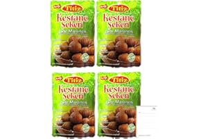 Titiz Delicate Chestnuts, Lightly Sweetened Economy Pack 4 x 125 g, High Fibre & Natural Energy, 100% Vegan & Gluten Free + Ben's Garden Notepad