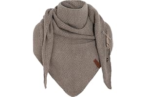 KNIT FACTORY - Dreiecksschal Coco - Damen Strickschal mit Wolle - Umschlagtuch für den Herbst und Winter - Winterschal - Dreieckstuch - Hochwertige Qualität - XXL Schal - 190 x 85 cm