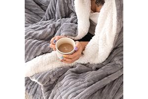 EMEMA Koc z polaru narzuta na sofę aksamit gruby dwuwarstwowy koc łóżko wystrój domu jednolity kolor łóżko 150 x 200 cm elegancki 1 sztuka szary