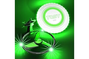 TOSY Patented Boomerang - 3 Super Bright LEDs, Rechargeable, Auto Light Up, Launcher & Flying Disc/frisbee included, Perfect Outdoor Games, Birthday & Camping Gift for Men/Boys/Teens/Kids