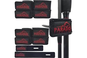 Paradox Fishing Taśmy do wędki, 4 szt./8 szt. I taśma na rzep, ochrona wędki, wyposażenie wędkarskie, akcesoria wędkarskie