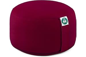 Present Mind Cuscino Meditazione Yoga Zafu, Altezza 20 cm, Rivestimento in Cotone Lavabile
