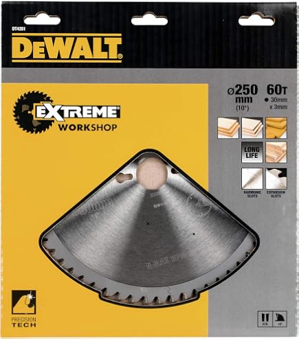 Chrom-Sägeblatt Für Kreuzschnittsäge – D 254mm, T60, Bohrung 5/8", Präzise Schnitte