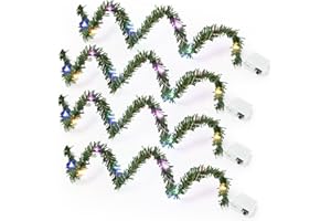 KERUHSCI Wichtel Zubehör Lichterkette,4 Stück Wichtel Lichterkette Miniatur Mini Lichterkette Wichtel Lichterkette Led Lichterkette Mini Puppenhaus Lampe für Wichtelhaus Weihnachten