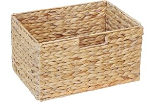 ‎NEW SWEDISH DESIGN Billy Regal Korb 36 x 25 x 20 cm aus Wasserhyazinthe Natur Faltkorb Flechtkorb Regalbox Storage Box Aufbewahrungskorb Schrankkorb klappbar faltbar und sehr stabil einzeln