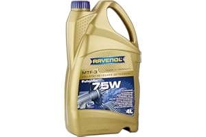 RAVENOL Olio per trasmissioni manuali speciali MTF-3 SAE 75W, 4 litri, Sintetico, Ideale per carichi meccanici e termici molto elevati, Previene la corrosione