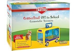 Kaytee CritterTrail Off to School, Cage de Transport pour Hamsters, gerbilles ou Souris de Compagnie