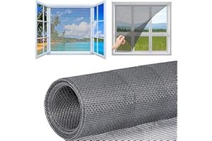 MAIBAOTEMBT Tela Mosquitera para Puerta, 120x250CM Mosquitera de Fibra de Vidrio, Ventana Contra Insectos, Malla Antimosquitos, para Ventana y Puerta, Adiós a los Mosquitos y Otros Insectos (Ceniza)