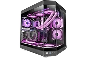 Mars Gaming MC-3T, Case Gaming Custom ATX, Vetro Temperato Continuo Tripla Finestra, Supporto Raffreddamento Liquido Completo, Doppia Camera Laterale, 3x Slot PCI Verticali, USB-C e USB 3.0, Nero