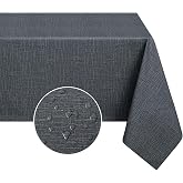 Romanstile Outdoor Stain-Resistant Plastic Tablecloth, Square 100 x 100 cm, PVC Grey, Waterproof Table Cloth, Resin-Effect Li
