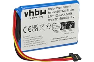 vhbw 1x batteria compatibile con TomTom Go 740TM, 750 LIVE, 740 LIVE, 750, 740 navigatore GPS (1100mAh, 3,7V, Li-Ion)