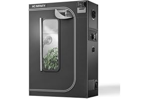 AC Infinity CLOUDLAB 642, Tenda da coltivazione Advance 4 x 2, pali più spessi da 2,5 cm, tela Mylar 2000D, massima riflettività testata in laboratorio, finestra con cerniera più grande, piastra di