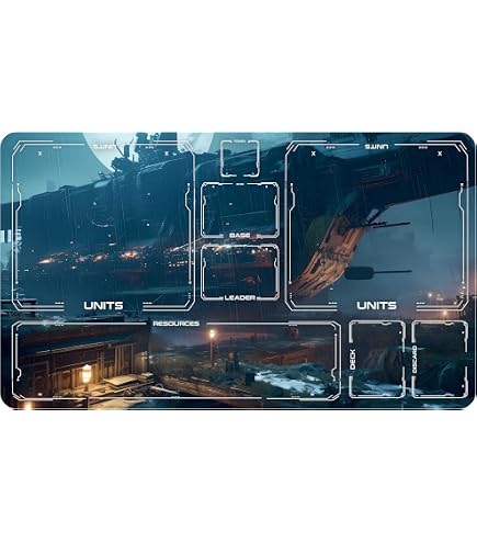 Tapis De Jeu Star Wars Unlimited - 61x35,5 Cm, Caoutchouc 2 Mm Antidérapant - Pour Un Joueur, Motif Lune Rouge Tapis Thème Lune Rouge