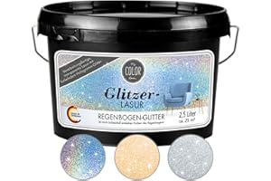 My COLOR Room Glitzer-Lasur (2500 ml, Hologramm) - Transparente Wandfarbe für Wandgestaltung Mit Glitzer-Effekt im Innenbereich - Dekorationslasur Made in Germany
