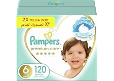 Pampers Premium Care, Size 6, 13+ kg, Double Mega Box, 120 Diapers
